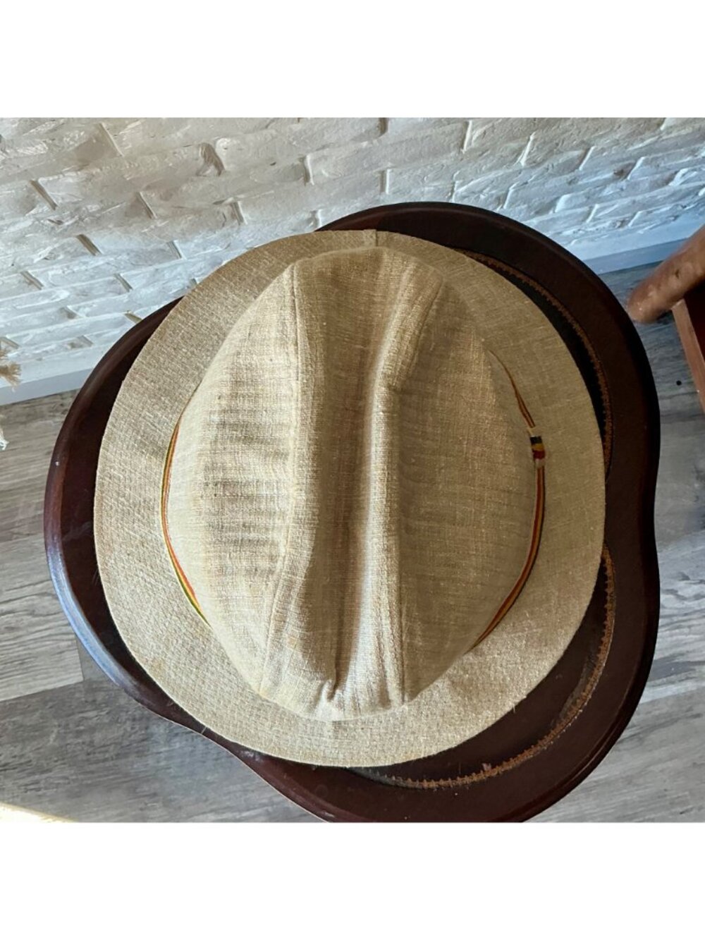 Vintage Churchill LTD Tweed Fedora Walking Hat with Striped Hatband - Picture 8 of 11